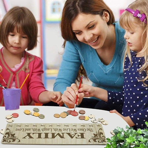 Family Birthday Wall Wooden Hanging Calendar